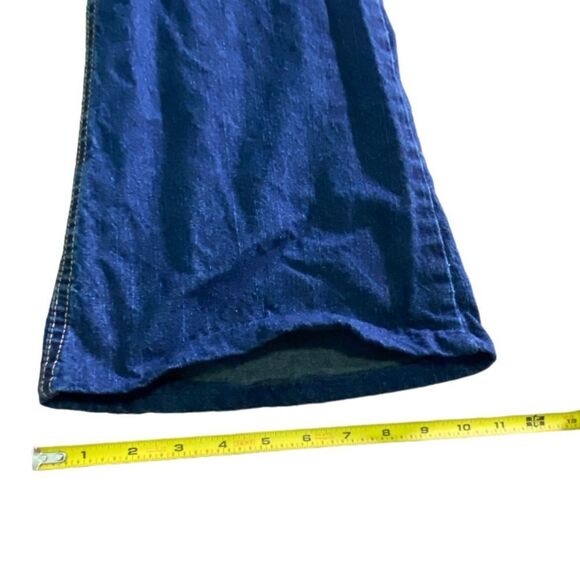 Mudd Womens Size 26 Jeans Bell Bottom Dark Wash Denim Blue 5 Pocket Hippie Retro - Picture 7 of 8